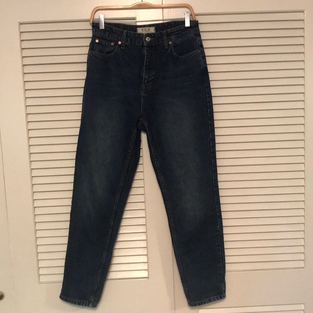 Free People Dark Denim Mom Jean